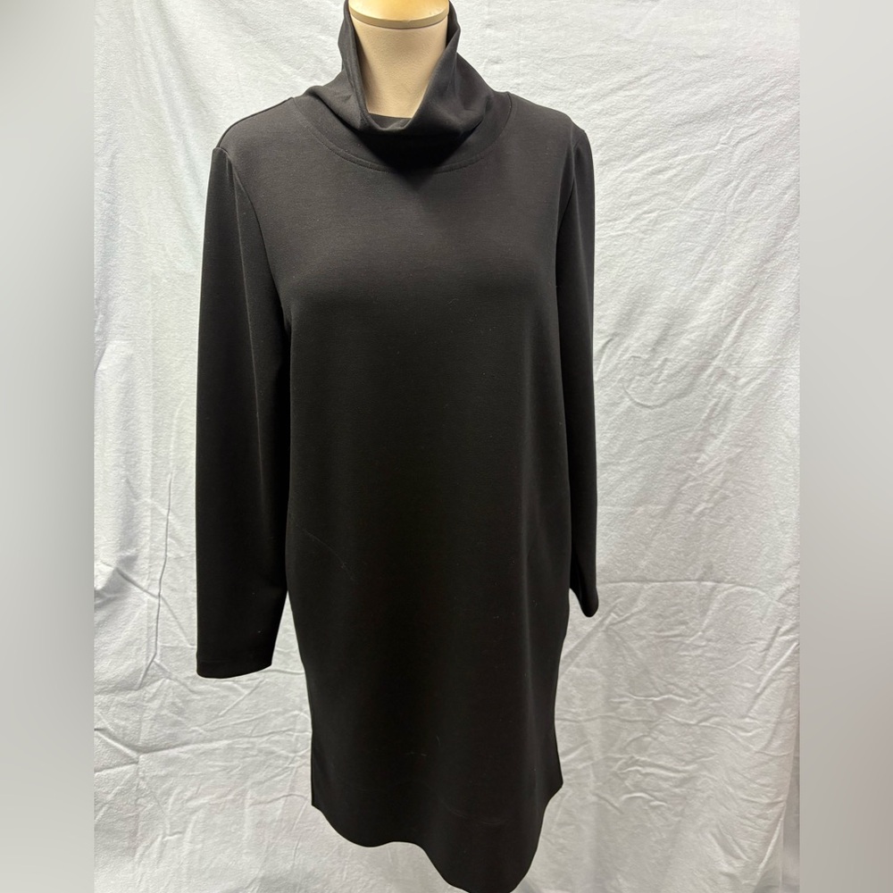 Nordstrom Knit Black Cowl Neck Sheath Dress
